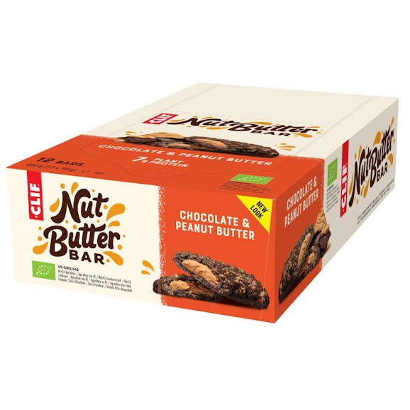 Clif Nut Butter Bar Chocolate Peanut Box Clif Nut Butter Bar Chocolate Peanut Box