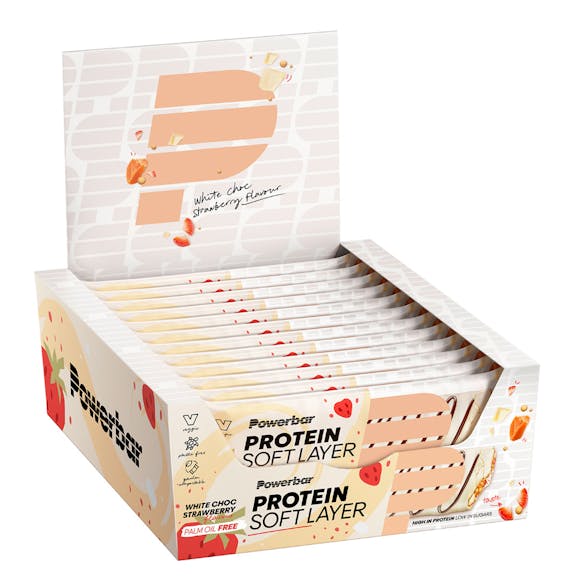 Powerbar Protein Soft Layer Bar White Chocolate Strawberry Box Powerbar Protein Soft Layer Bar White Chocolate Strawberry Box