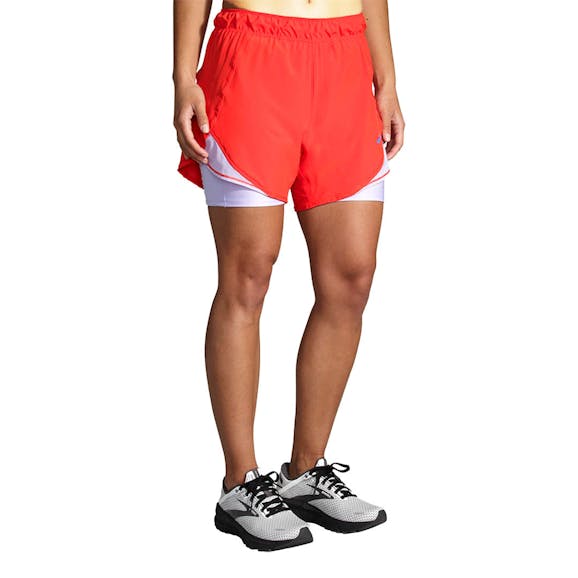 Brooks Chaser 2in1 5 Inch Short Damen Brooks Chaser 2in1 5 Inch Short Damen