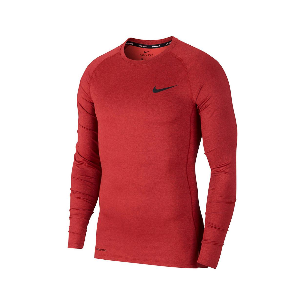 Nike Pro Shirt Langarm Laufshirt Herren Rot