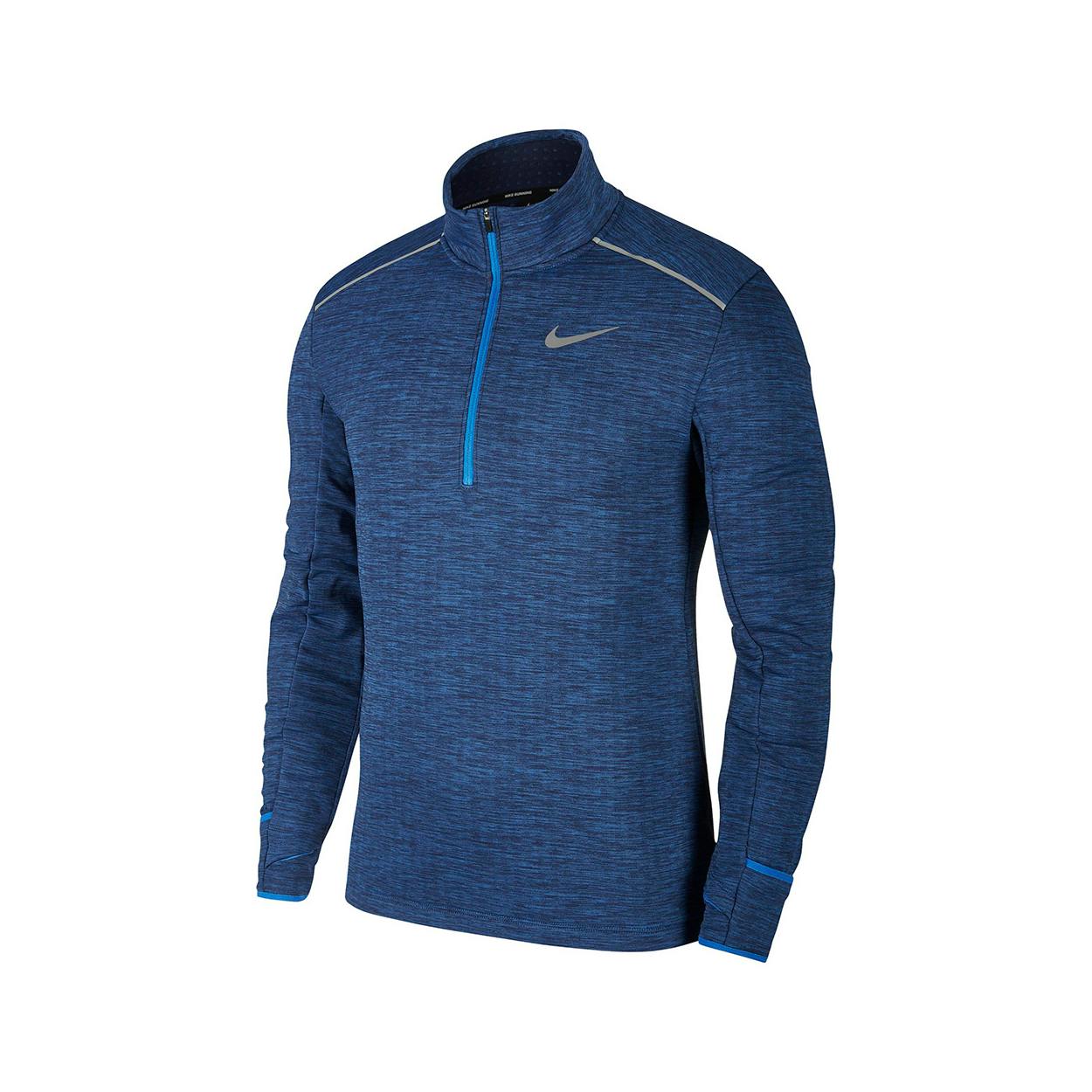Nike Therma Sphere Element 1/2 Zip Shirt Langarm Laufshirt Herren Blau
